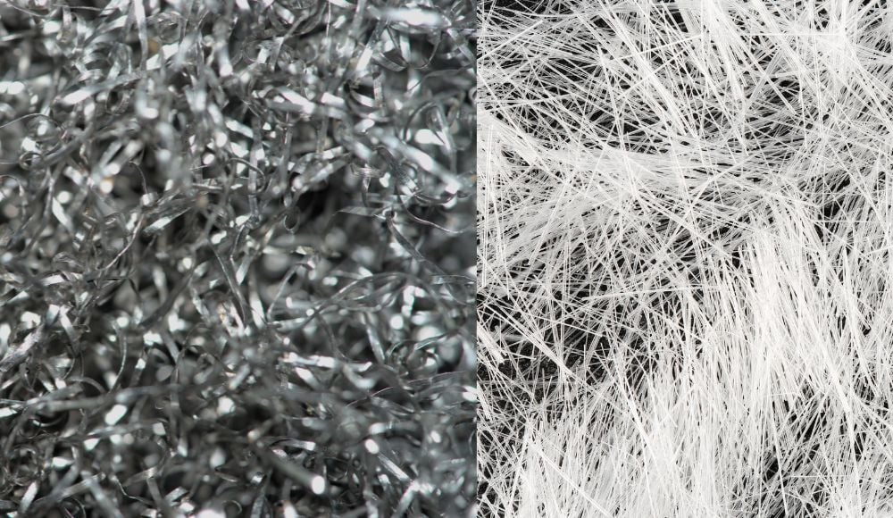 deux types de fibres pour béton fibré 