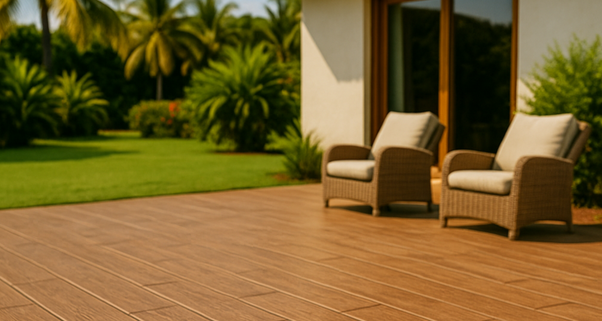 4 exemples de terrasse en béton décoratif
