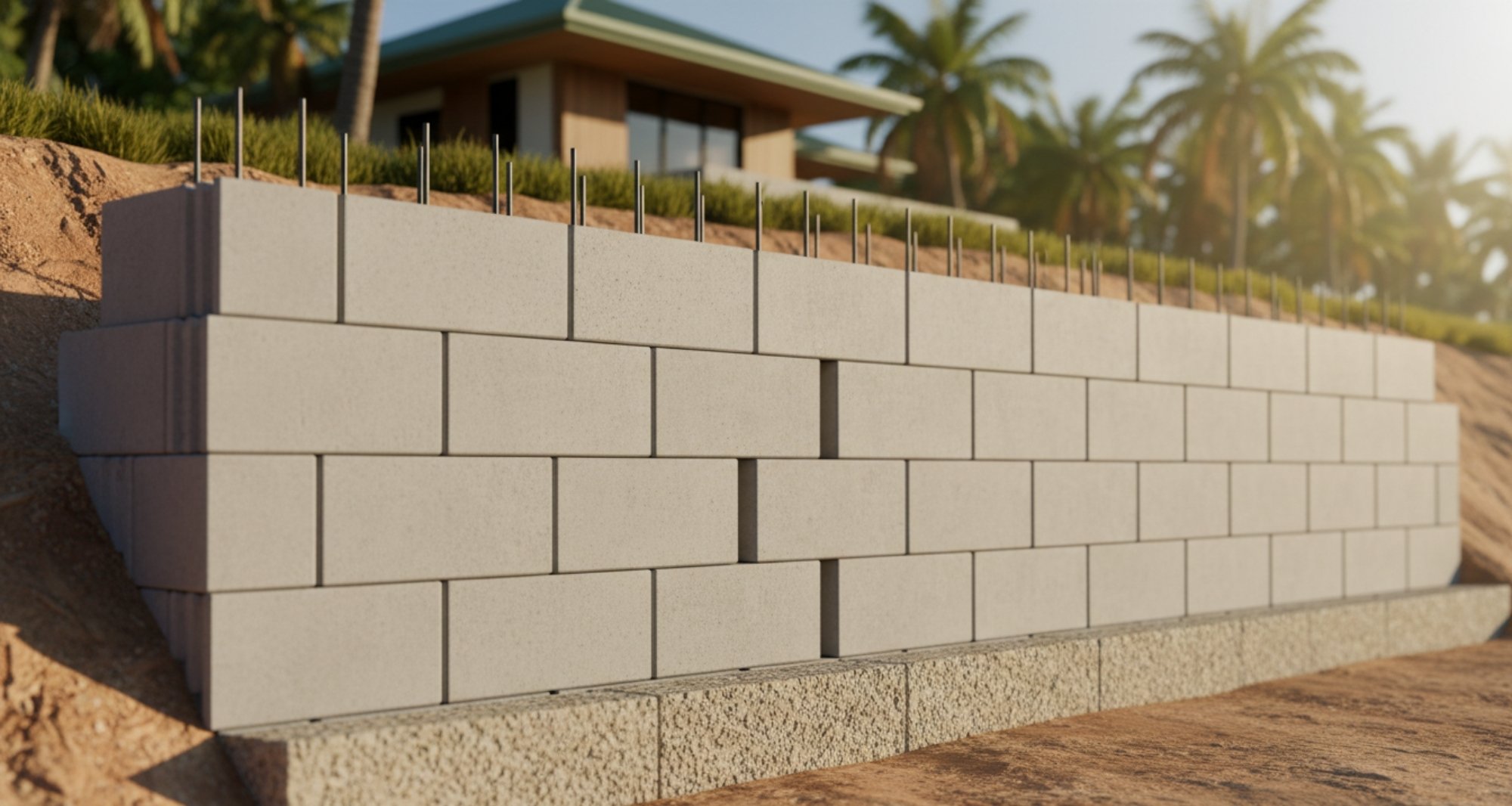 6 étapes pour réussir un mur de soutènement à La Réunion