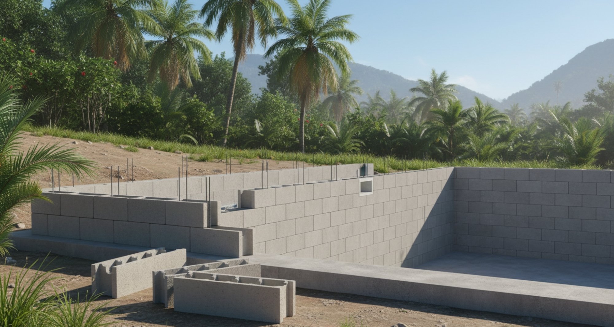 Comment poser du bloc à bancher sur ses chantiers à La Réunion ?